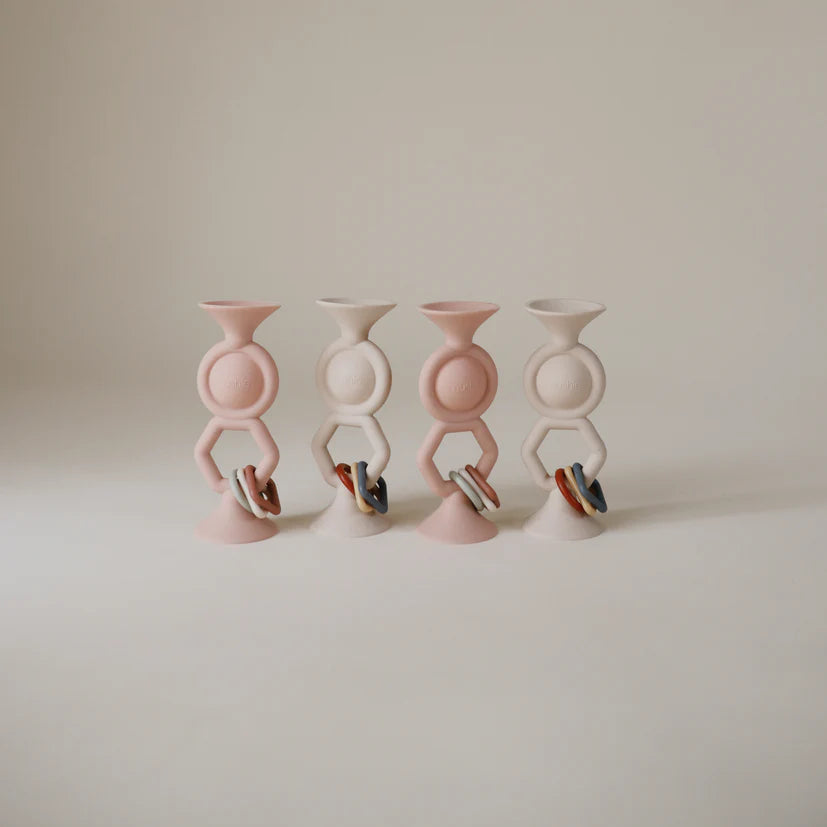 Mushie - Suction Toy HexaPop - Blush - Mabel & Fox