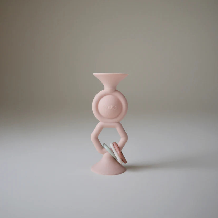 Mushie - Suction Toy HexaPop - Blush - Mabel & Fox