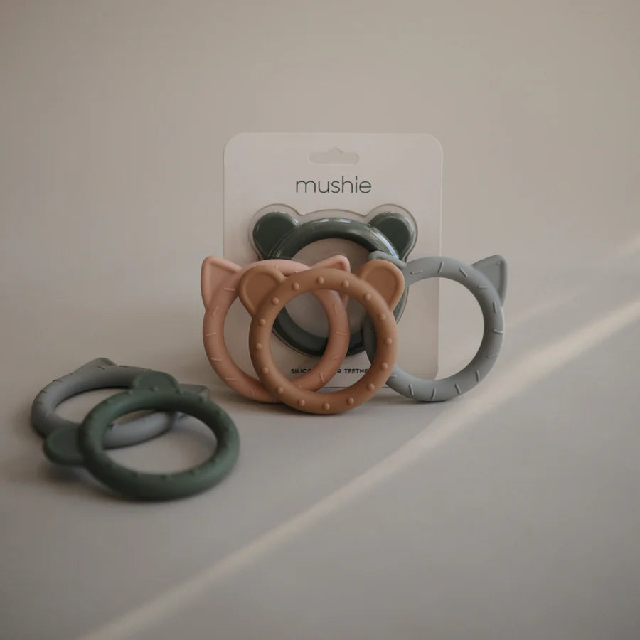 Mushie - Teether - Bear - Dried Thyme - Mabel & Fox