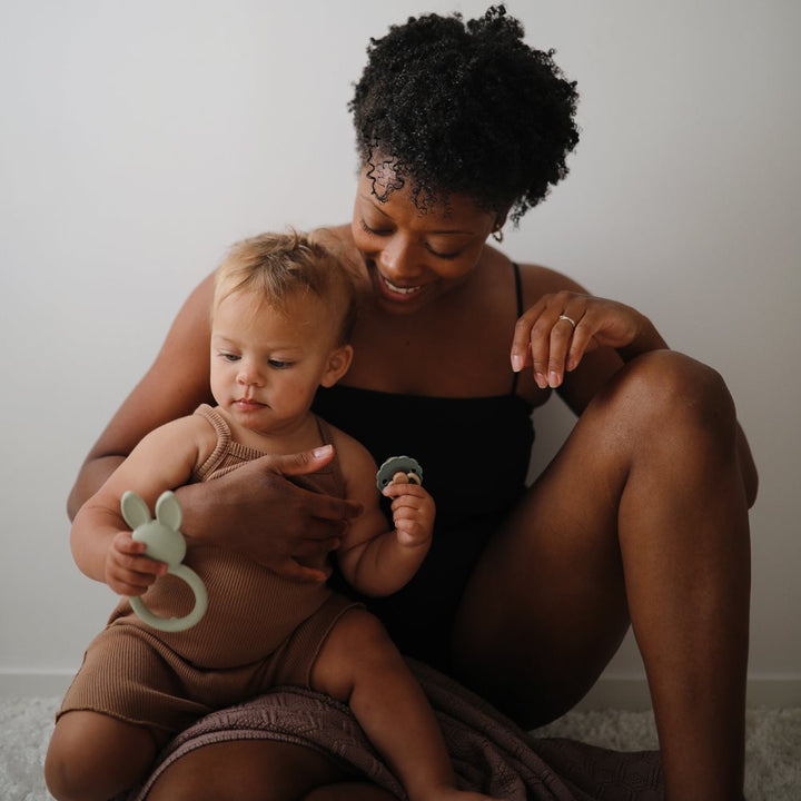 Mushie - Teether - Bunny - Sage - Mabel & Fox