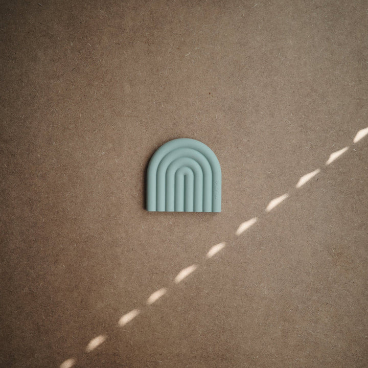 Mushie - Teether - Rainbow - Cambridge Blue - Mabel & Fox