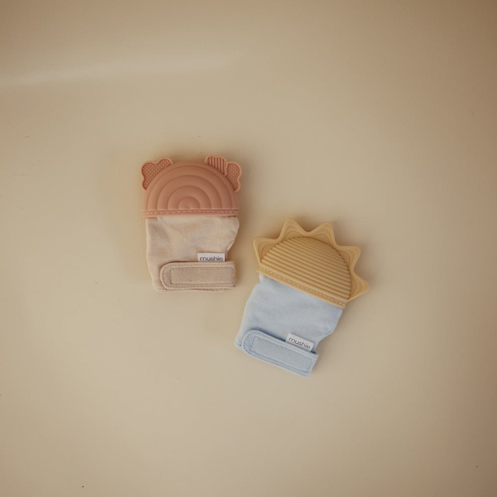 Mushie - Teething Mitten - Sun - Mabel & Fox
