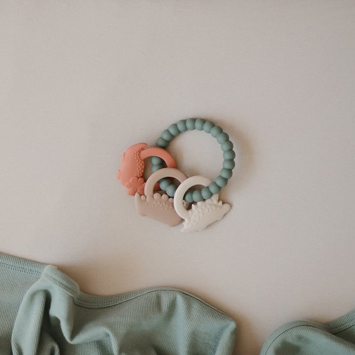 Mushie - Teething Ring - Dinosaur - Mabel & Fox