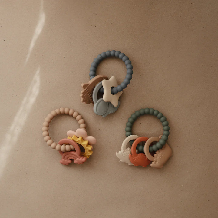 Mushie - Teething Ring - Dinosaur - Mabel & Fox
