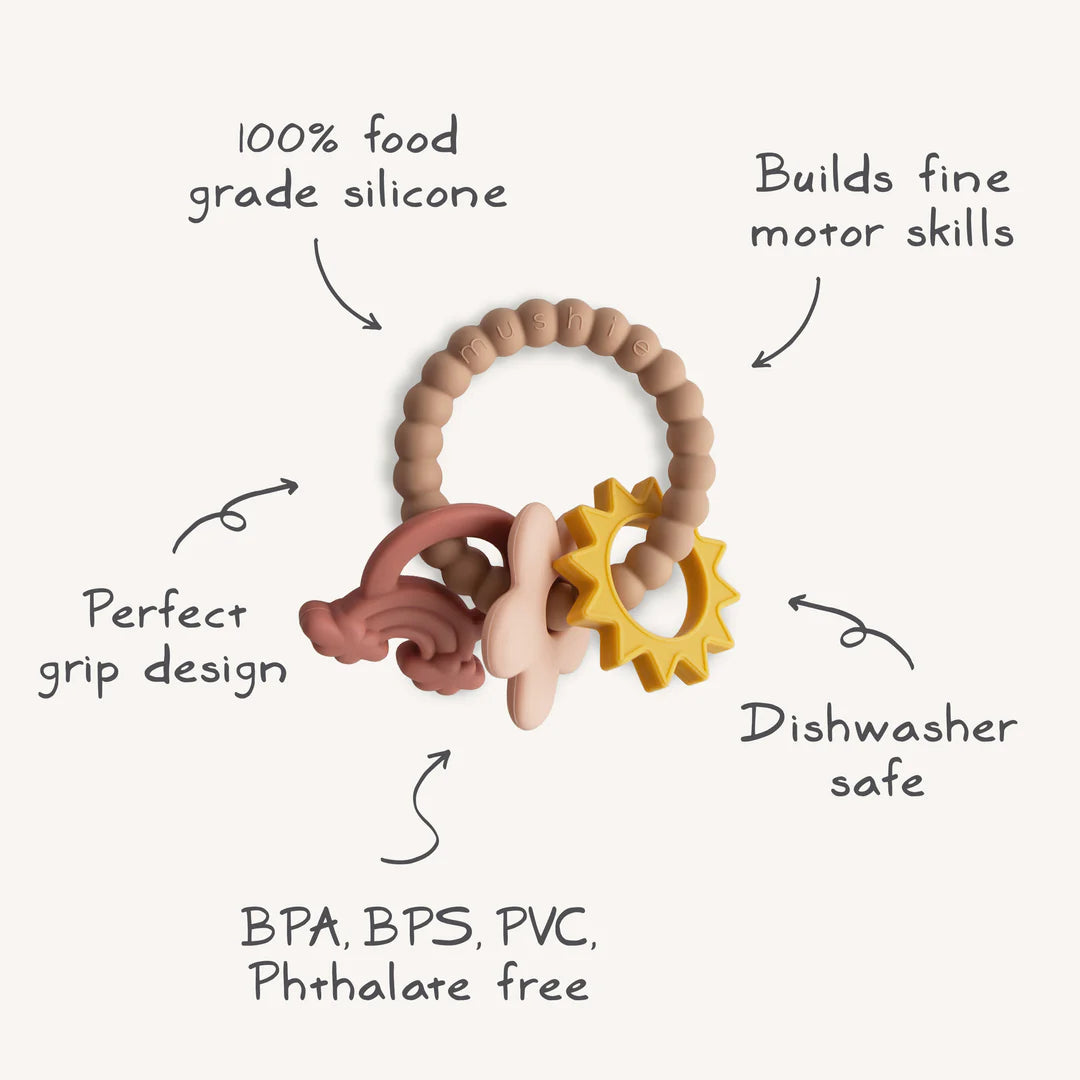 Mushie - Teething Ring - Nature - Mabel & Fox