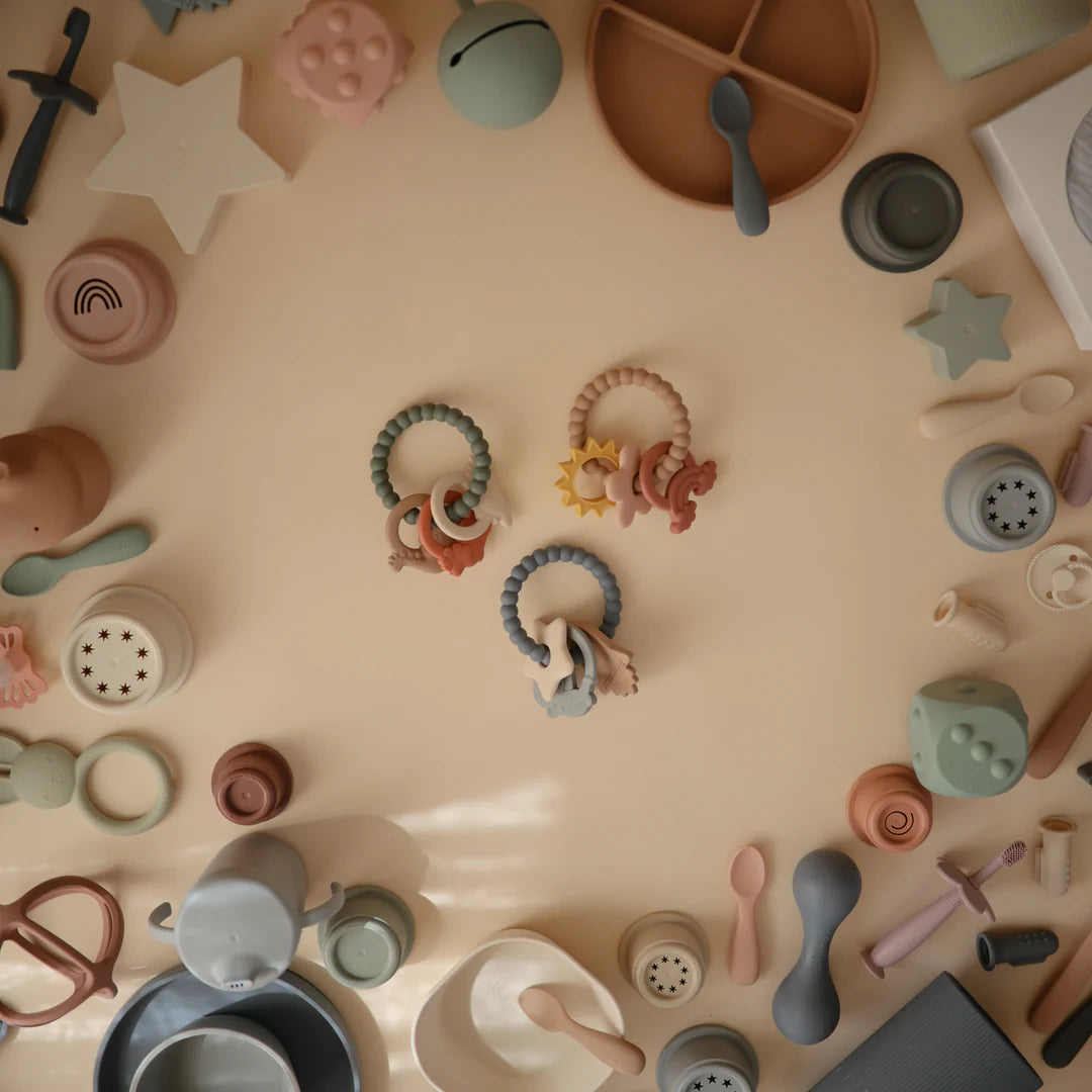 Mushie - Teething Ring - Space - Mabel & Fox