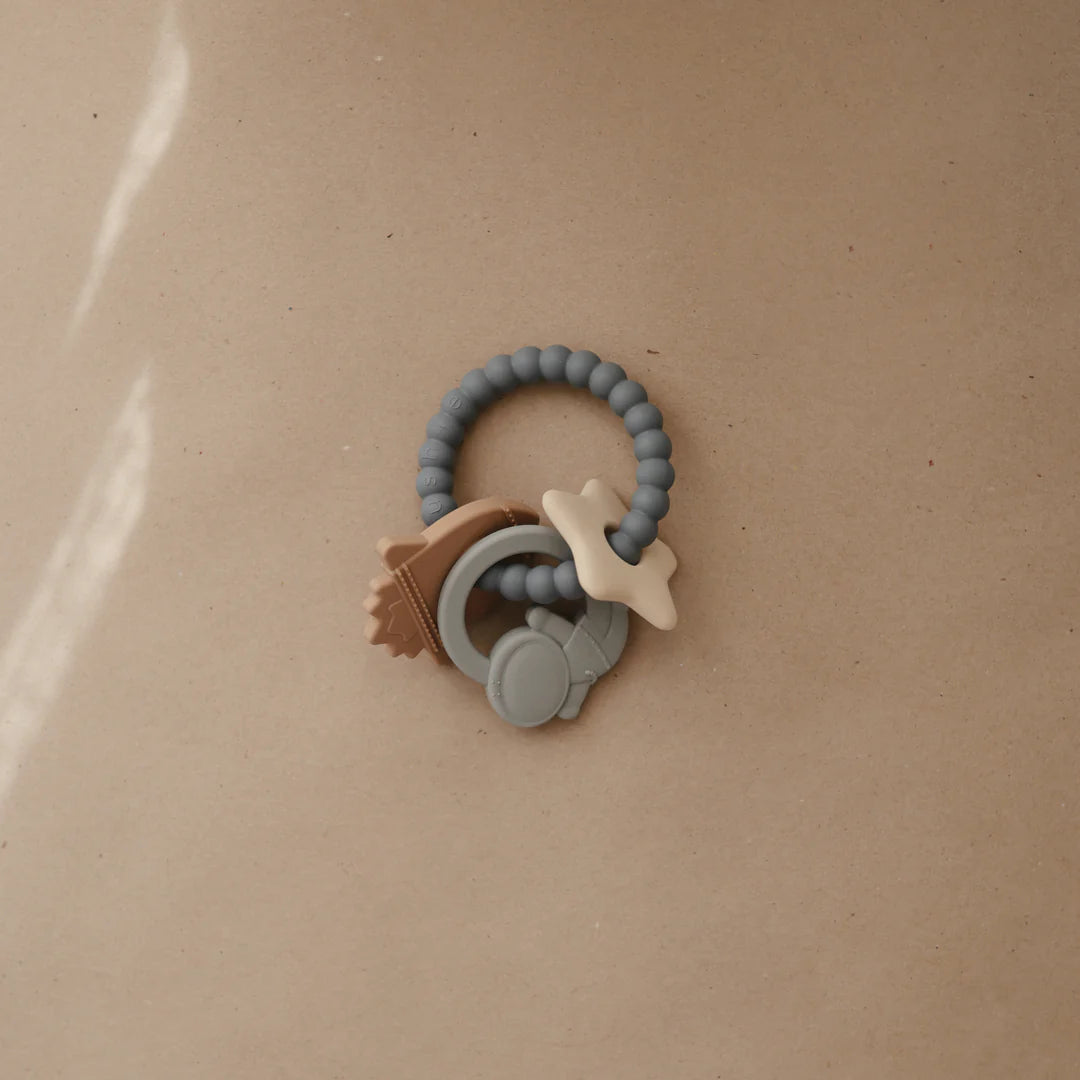 Mushie - Teething Ring - Space - Mabel & Fox