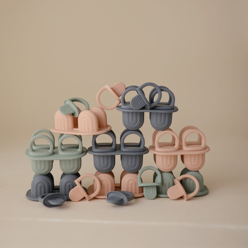 Mushie - Toddler Ice Pop Tray - Blush - Mabel & Fox