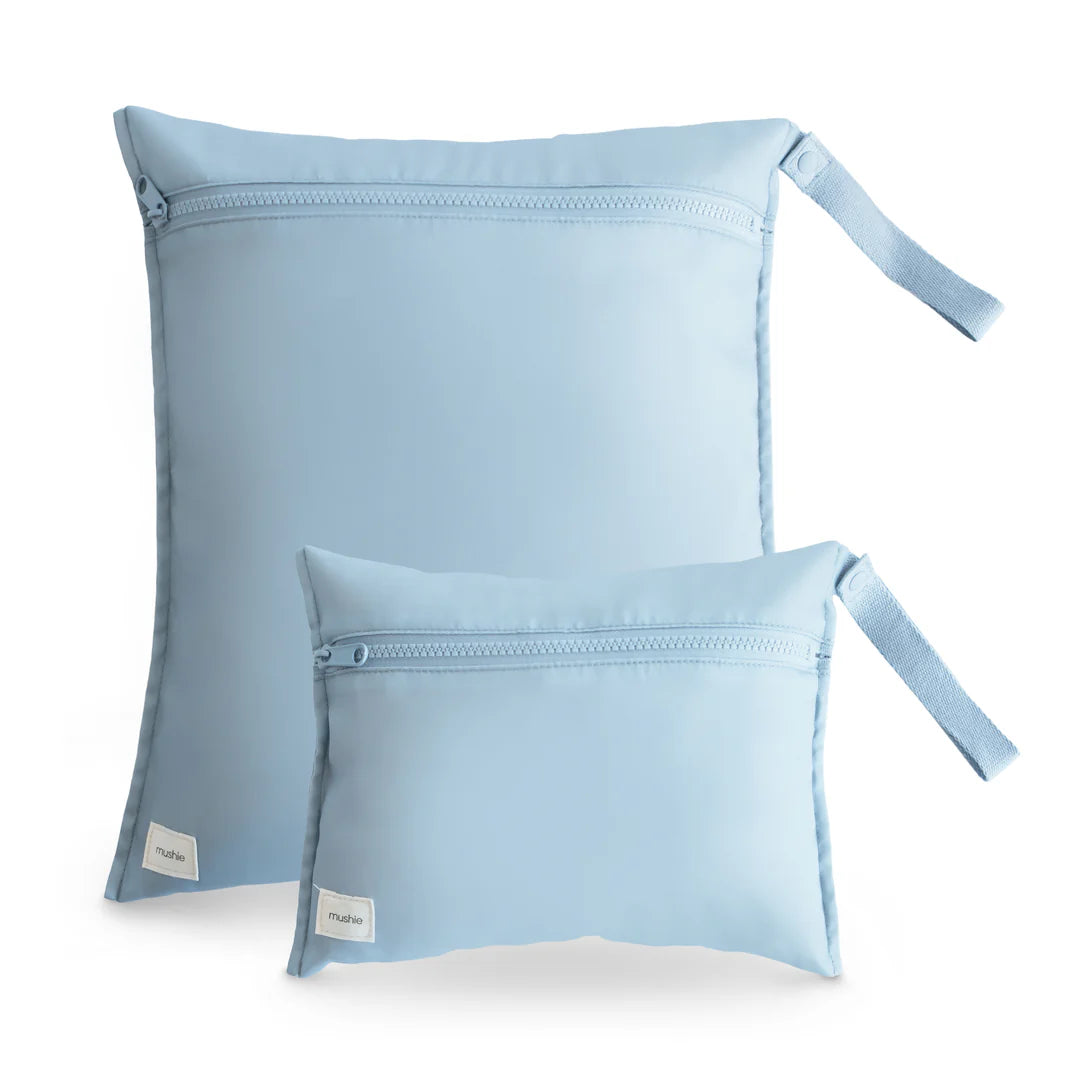Mushie- Water Resistant Wet Bag - Tradewinds ( 2 Pack ) - Mabel & Fox