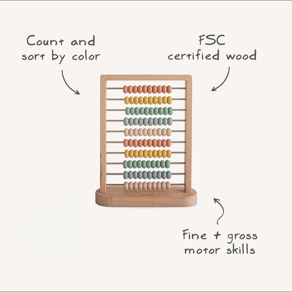 Mushie - Wooden Abacus - Mabel & Fox