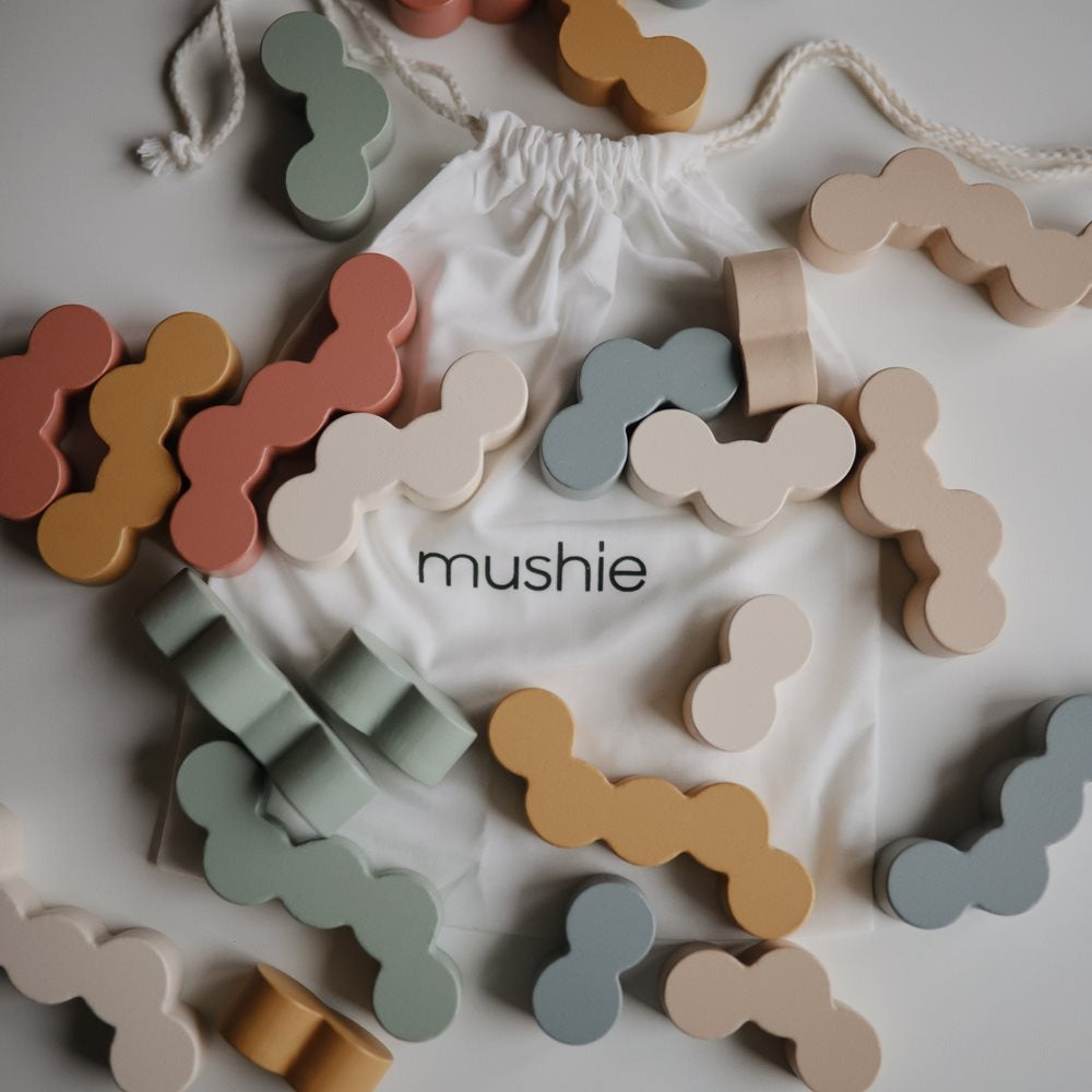 Mushie - Wooden Balance Blocks - Mabel & Fox