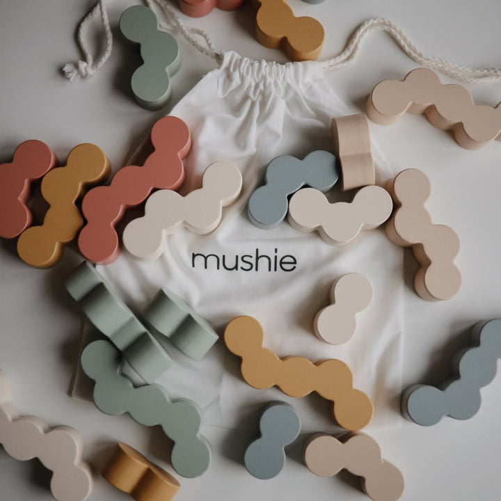 Mushie - Wooden Balance Blocks - Mabel & Fox