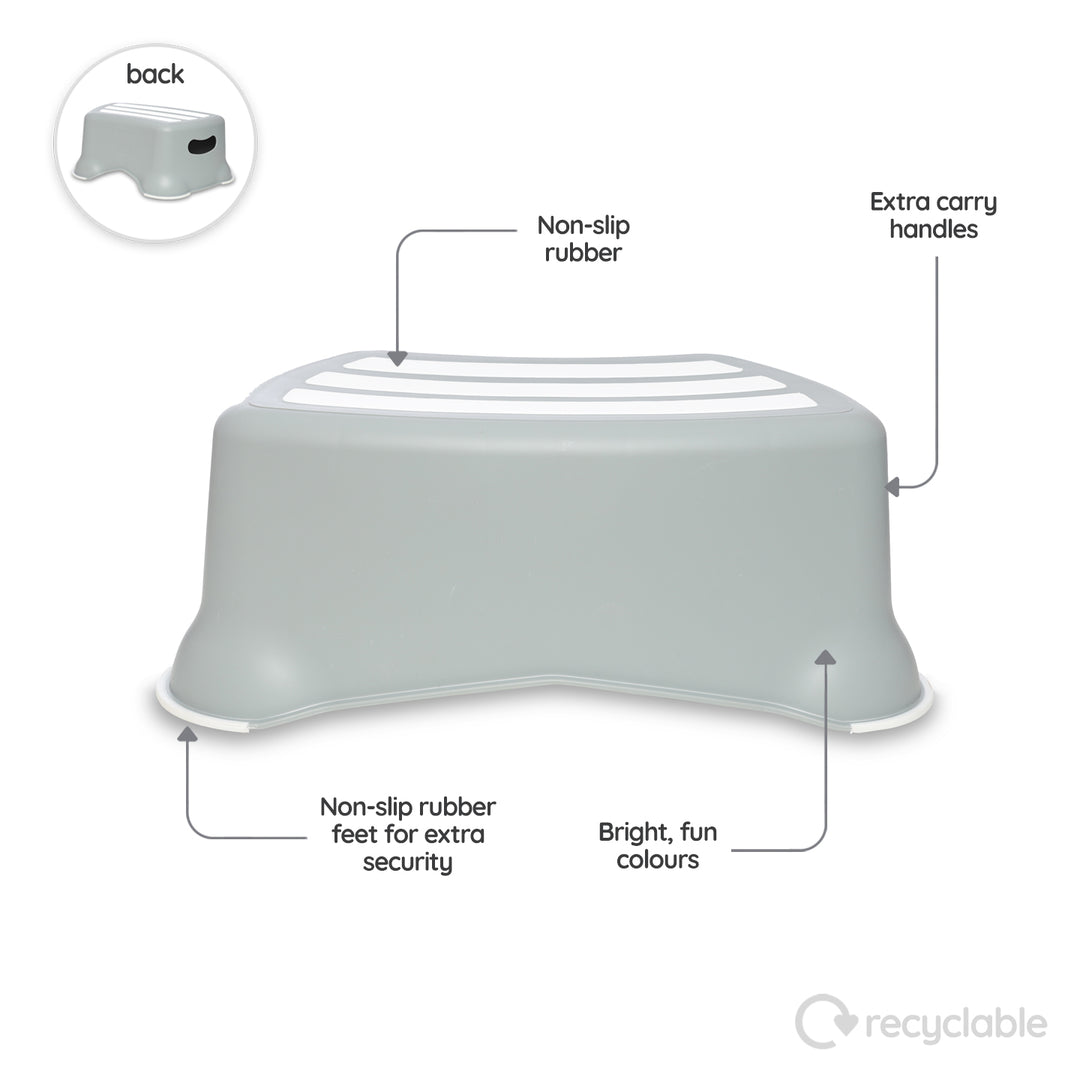 My Carry Potty - My Little Step Stool - Grey Pastel - Mabel & Fox