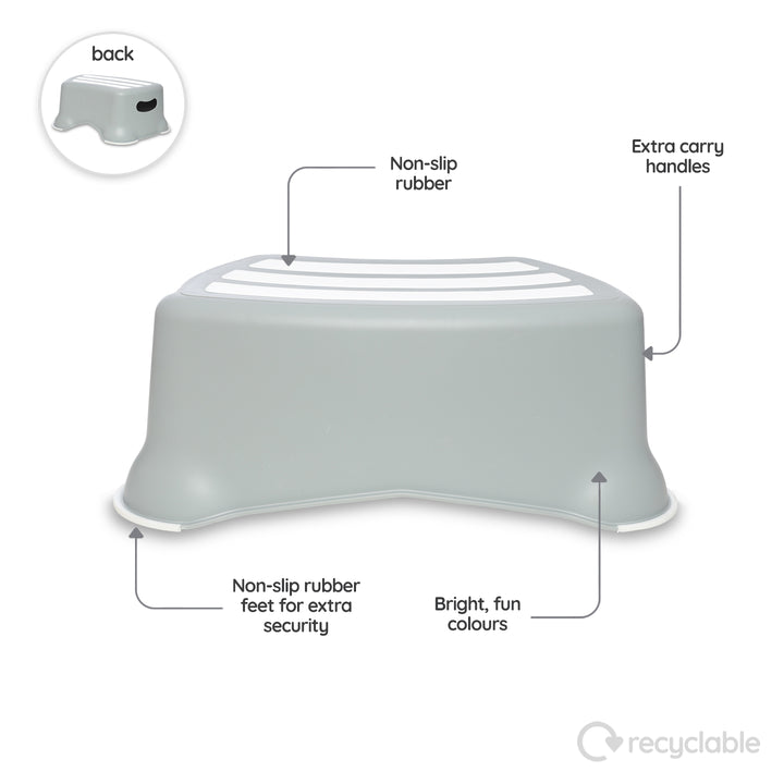 My Carry Potty - My Little Step Stool - Grey Pastel - Mabel & Fox