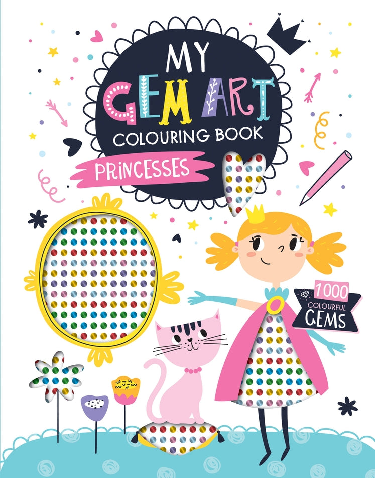 My Gem Art Colouring Book: Princesses - 1000 Colourful Gems For Kids - Mabel & Fox