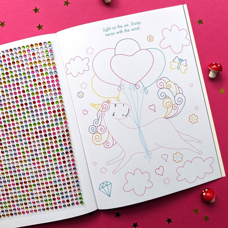 My Gem Art Colouring Book: Unicorns - 1000 Sparkling Gems For Kids - Mabel & Fox