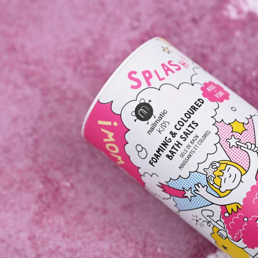 Nailmatic - Foaming Bath Salts - Pink - Mabel & Fox