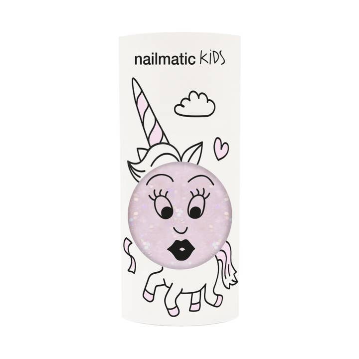 Nailmatic - Polish - Polly (Powder Pink Glitter) - Mabel & Fox