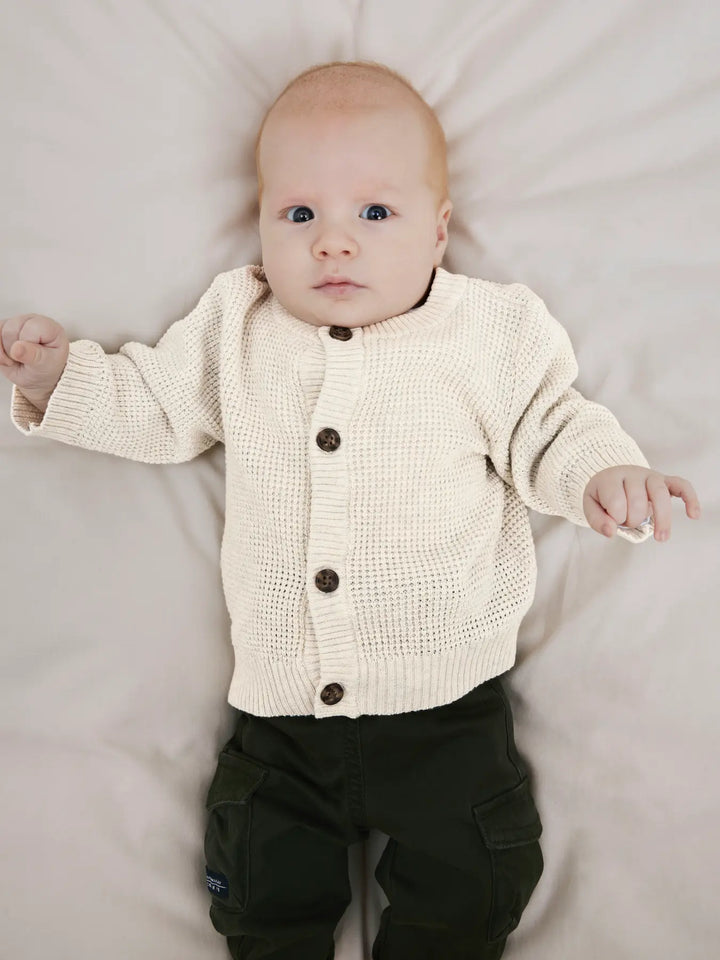 Name It - Knit Cardigan - Cream - Mabel & Fox