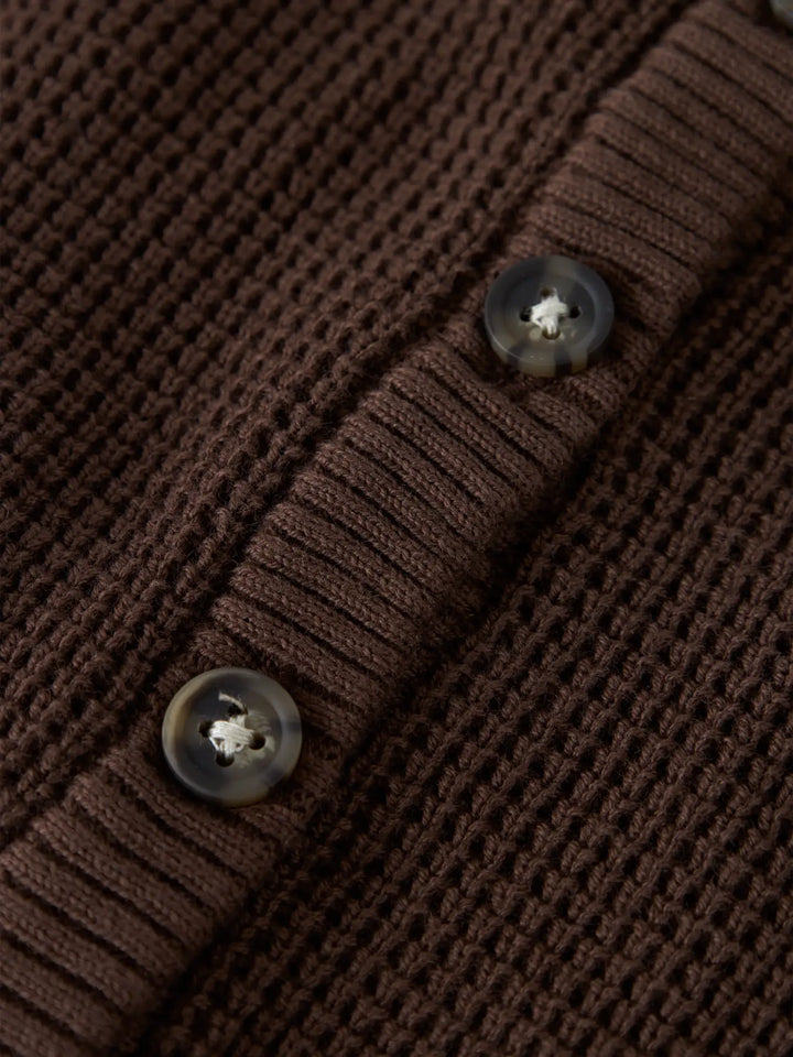 Name It - Knit Cardigan - Dark Brown - Mabel & Fox