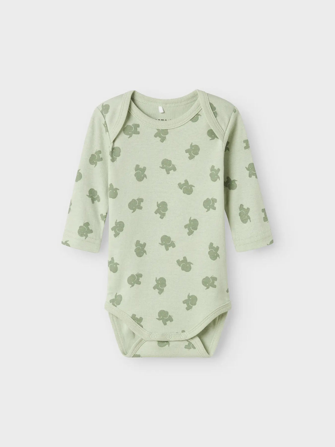 Name It - Long Sleeve Bodysuit Set - Elephants (3 Pcs) - Mabel & Fox