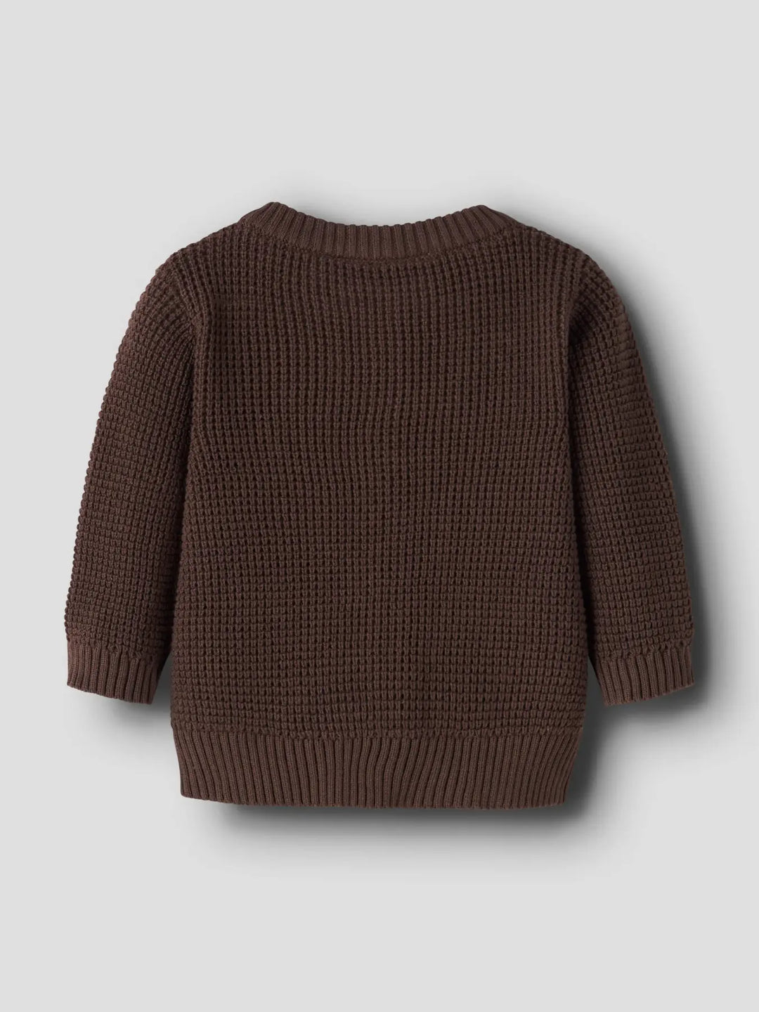 Name It - Personalised Knit Cardigan - Dark Brown - Mabel & Fox