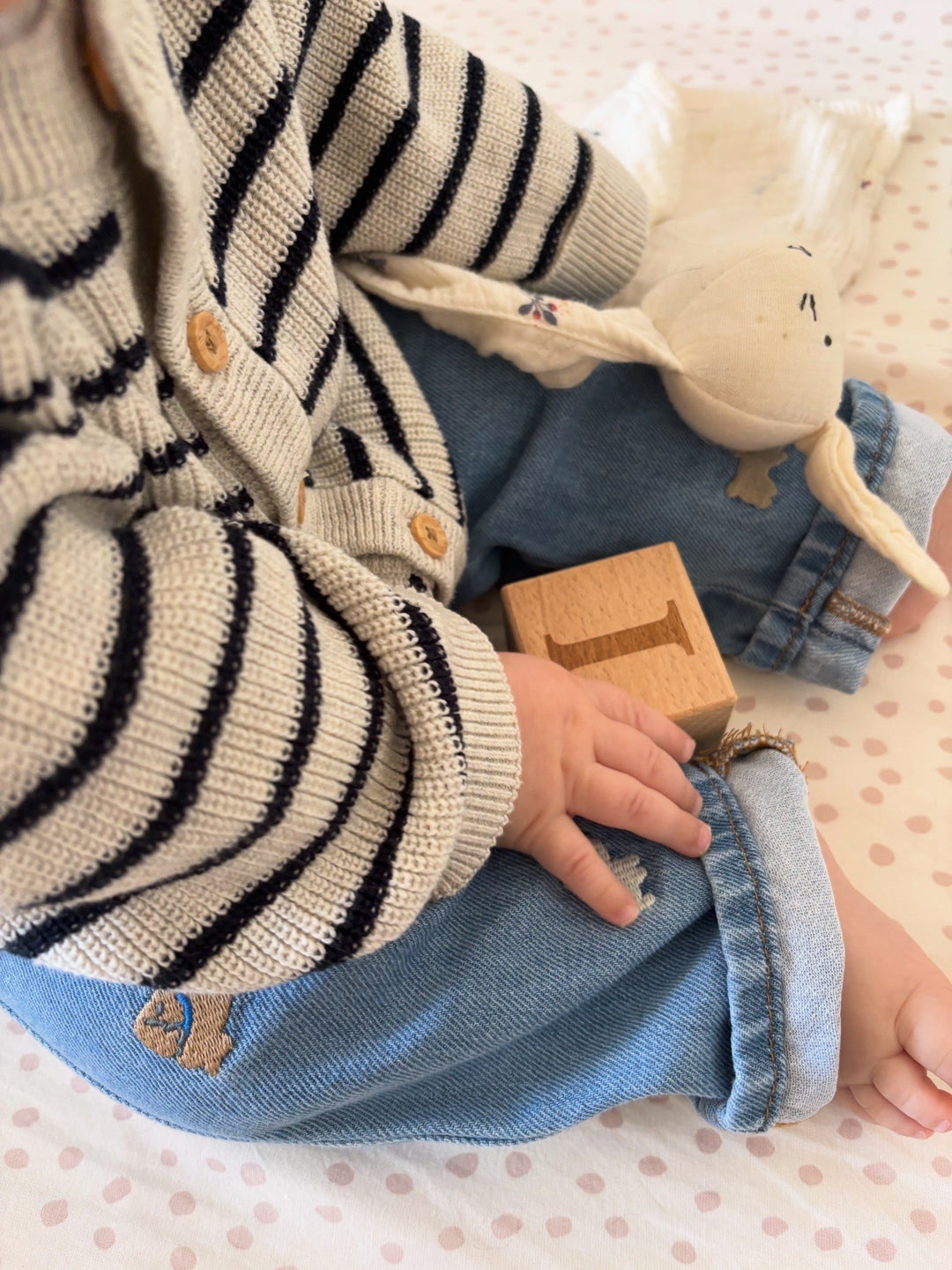 Name It - Personalised Knit Cardigan - Stripe - Mabel & Fox