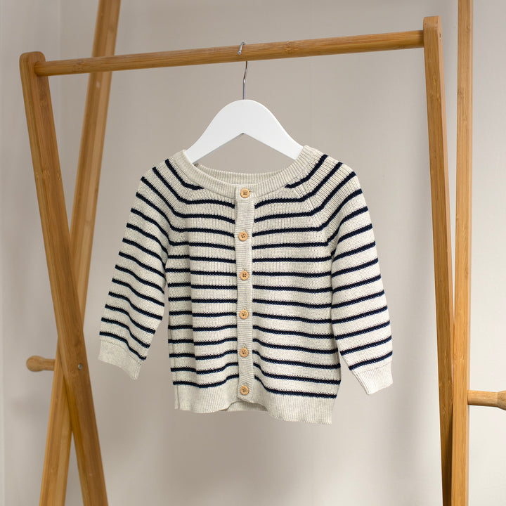 Name It - Personalised Knit Cardigan - Stripe - Mabel & Fox