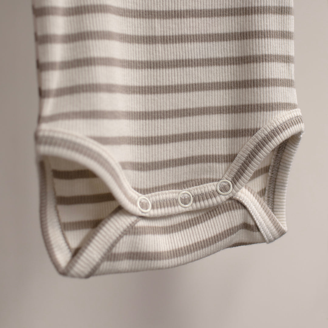 Name It - Personalised Striped Bodysuit - Pure Cashmere - Mabel & Fox