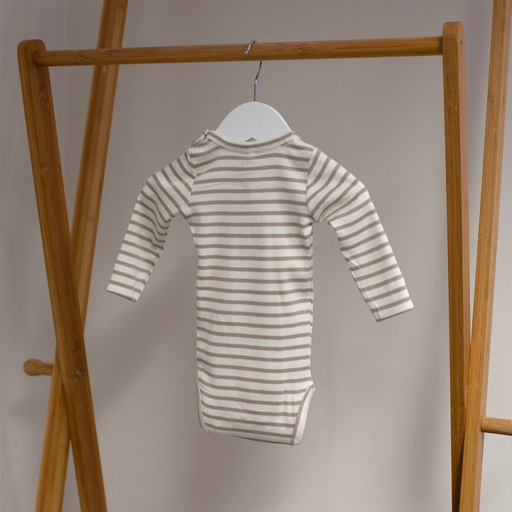 Name It - Personalised Striped Bodysuit - Pure Cashmere - Mabel & Fox