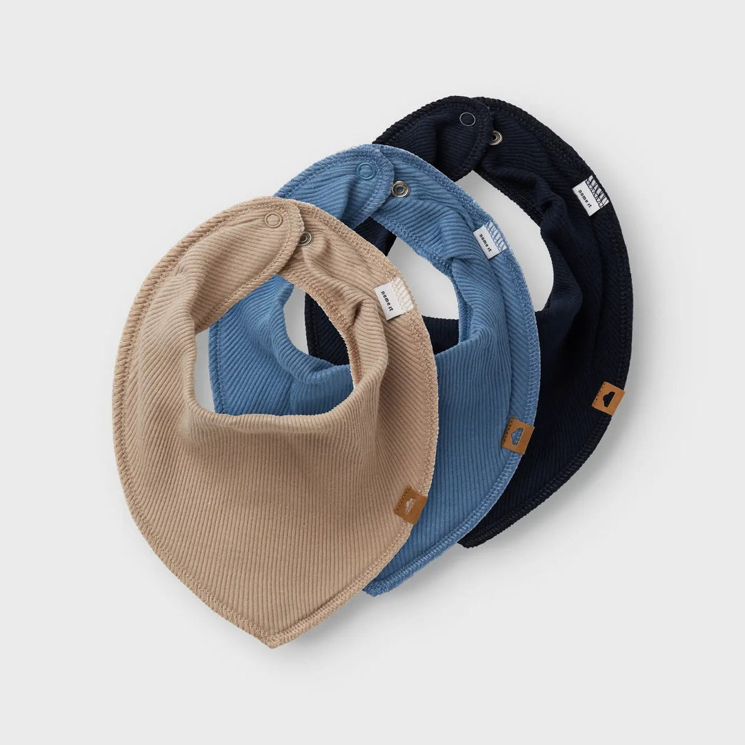 Name It - Scarf Bib - Navy (3 Pcs) - Mabel & Fox