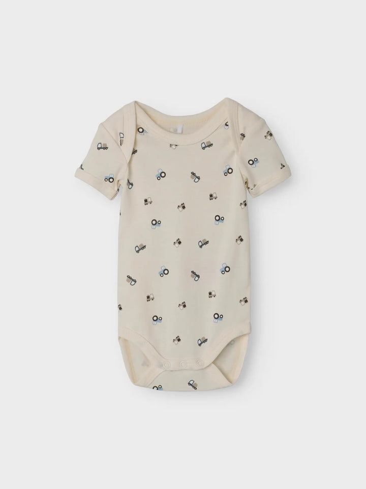 Name It - Short Sleeve Bodysuit Set - Tractors (3 Pcs) - Mabel & Fox