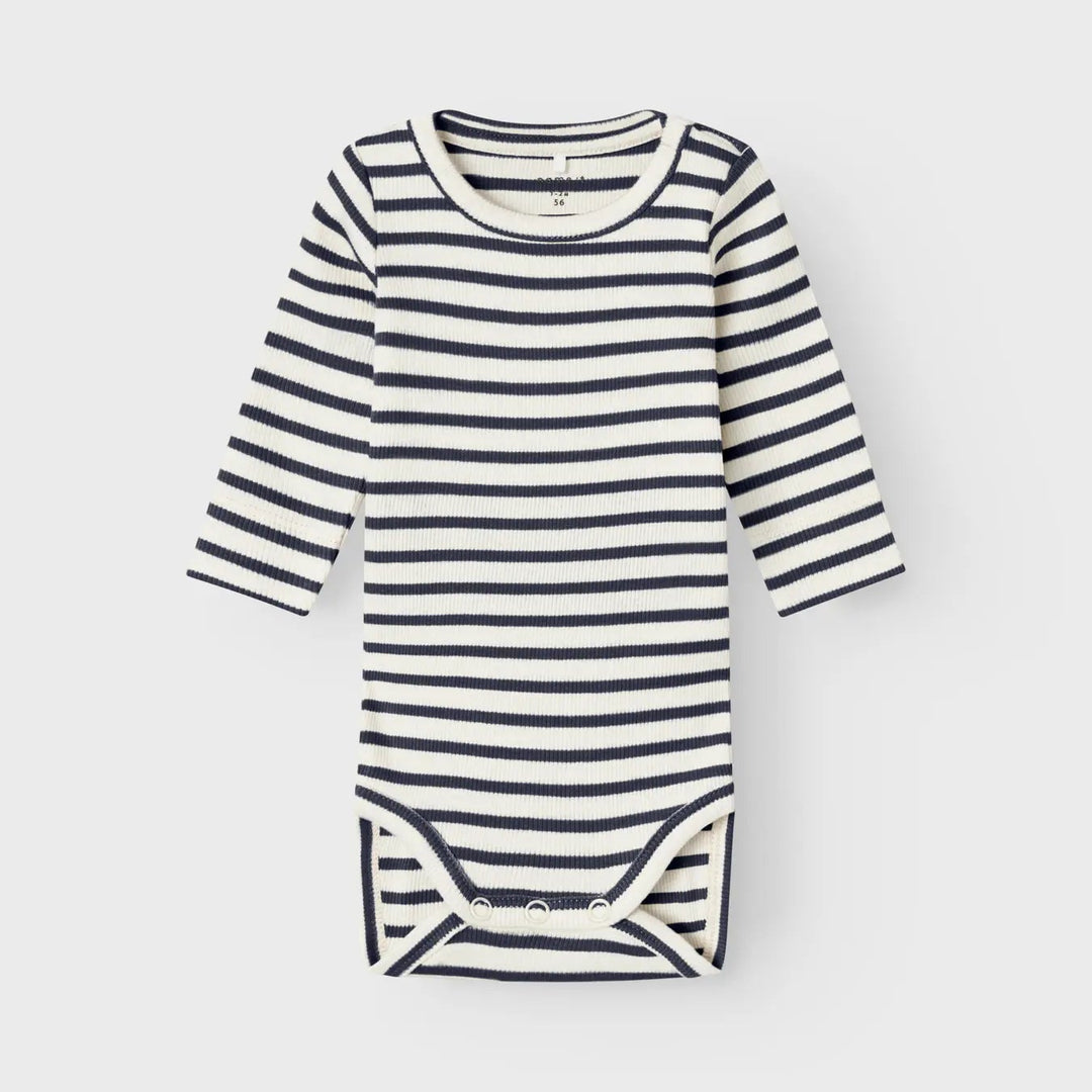 Name It - Striped Bodysuit - Dark Sapphire - Mabel & Fox