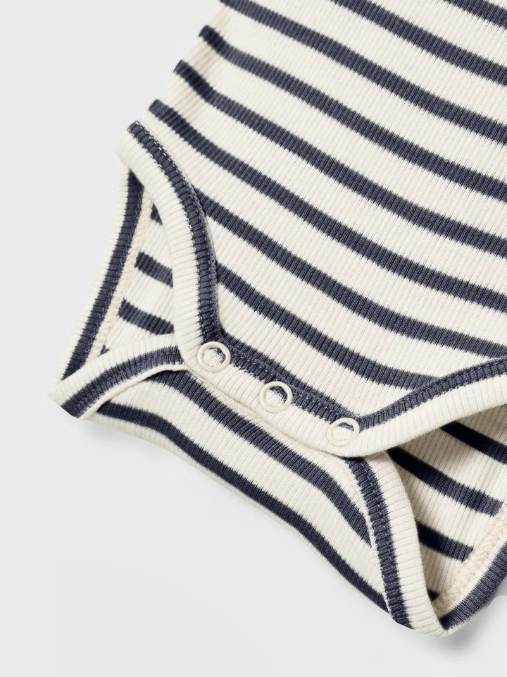 Name It - Striped Bodysuit - Dark Sapphire - Mabel & Fox
