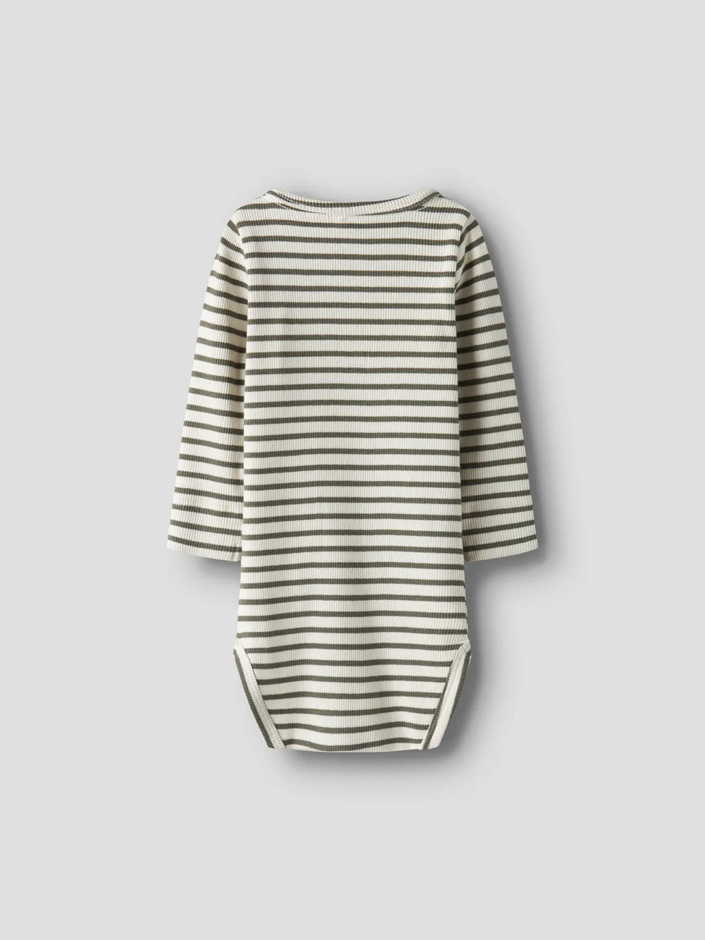 Name It - Striped Bodysuit - Dusty Olive - Mabel & Fox