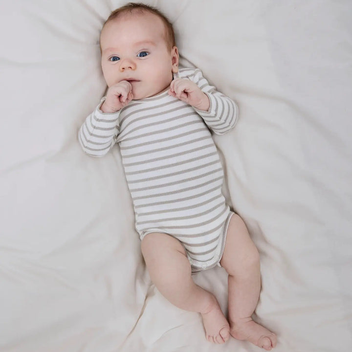 Name It - Striped Bodysuit - Pure Cashmere - Mabel & Fox