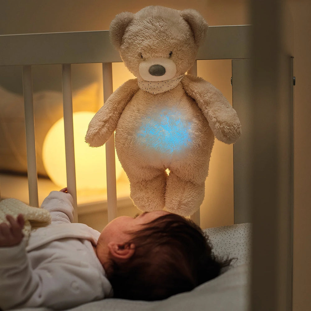 Nattou - Sleepy Bear Cuddly Nightlight - Beige - Mabel & Fox