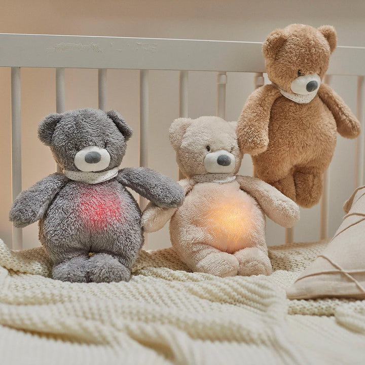 Nattou - Sleepy Bear Cuddly Nightlight - Grey - Mabel & Fox