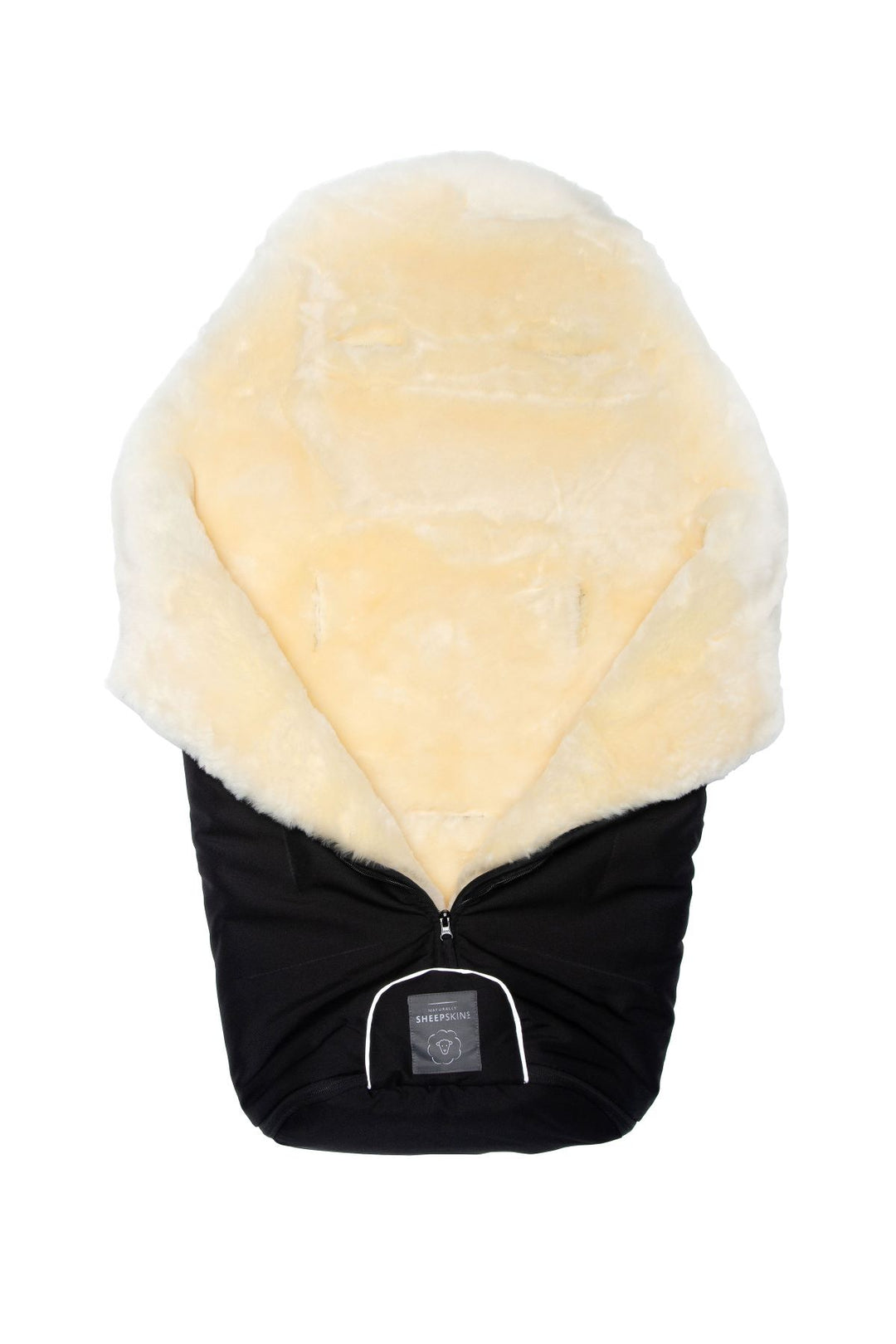 Naturally Sheepskins - Sheepskin Footmuff - Black - Mabel & Fox