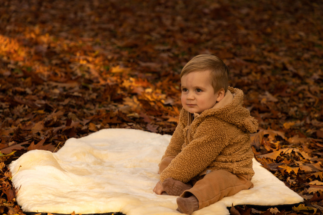 Naturally Sheepskins - Sheepskin Footmuff - Black - Mabel & Fox