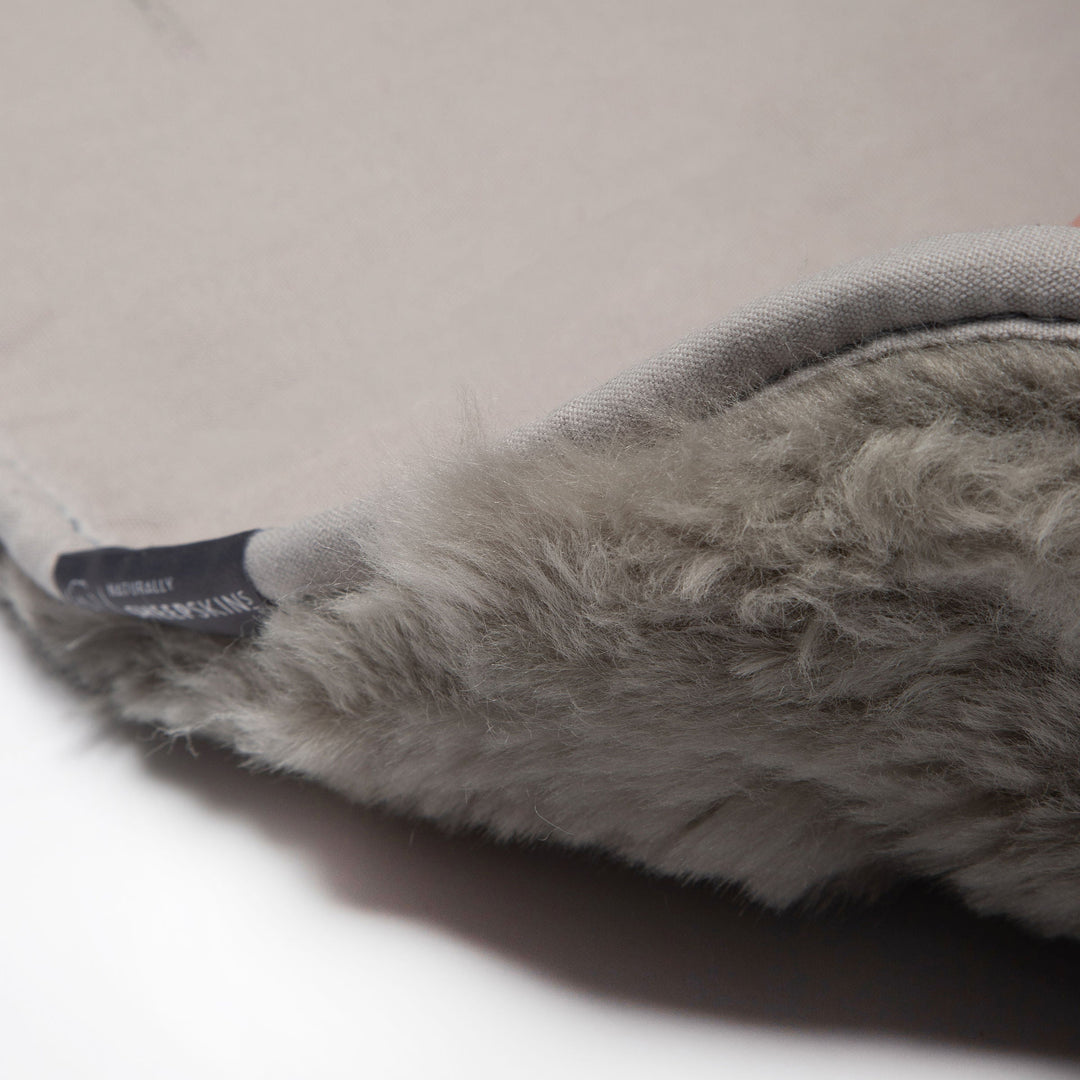 Naturally Sheepskins - Sheepskin Pram Liner - Original Grey - Mabel & Fox