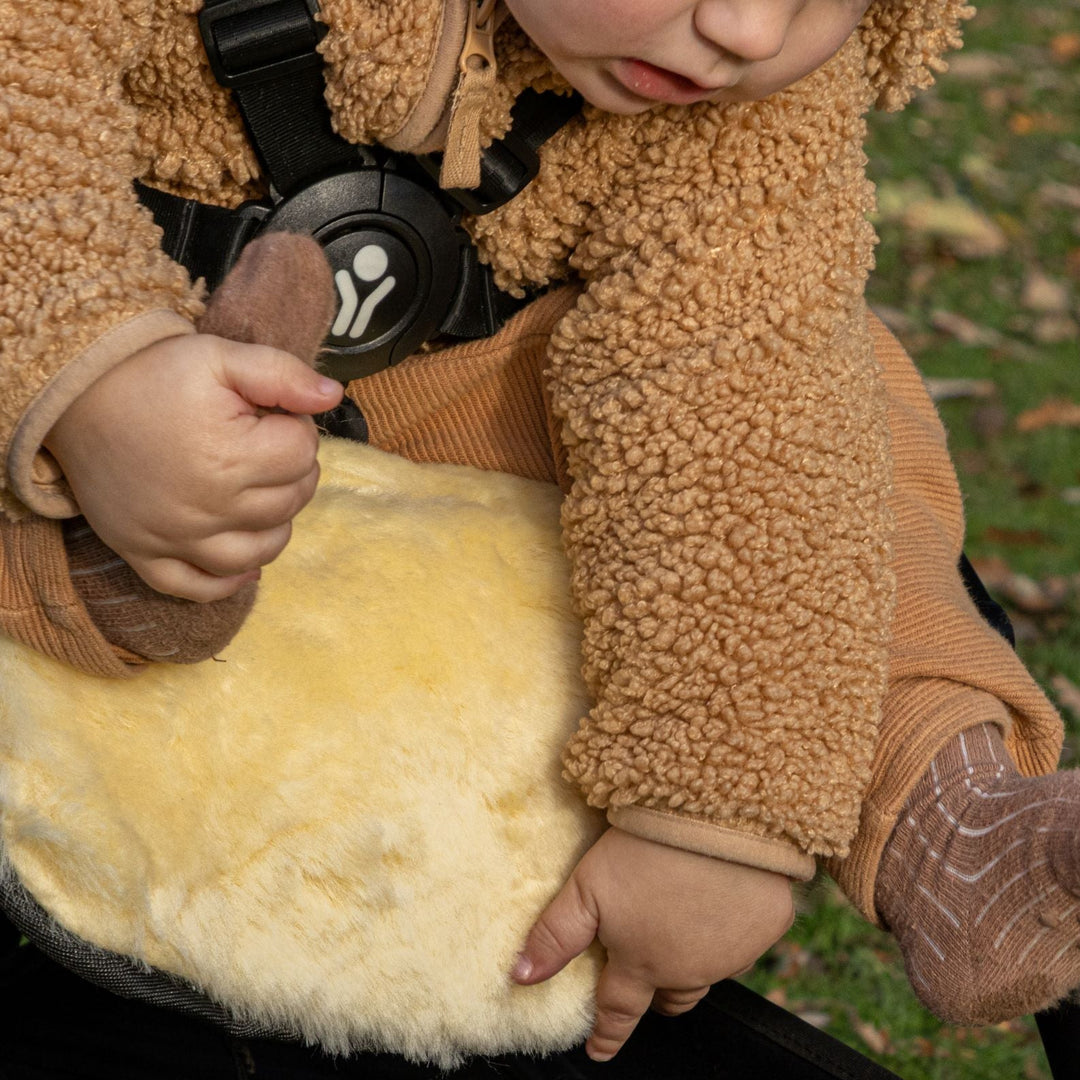Naturally Sheepskins - Sheepskin Pram Liner - Original Natural - Mabel & Fox