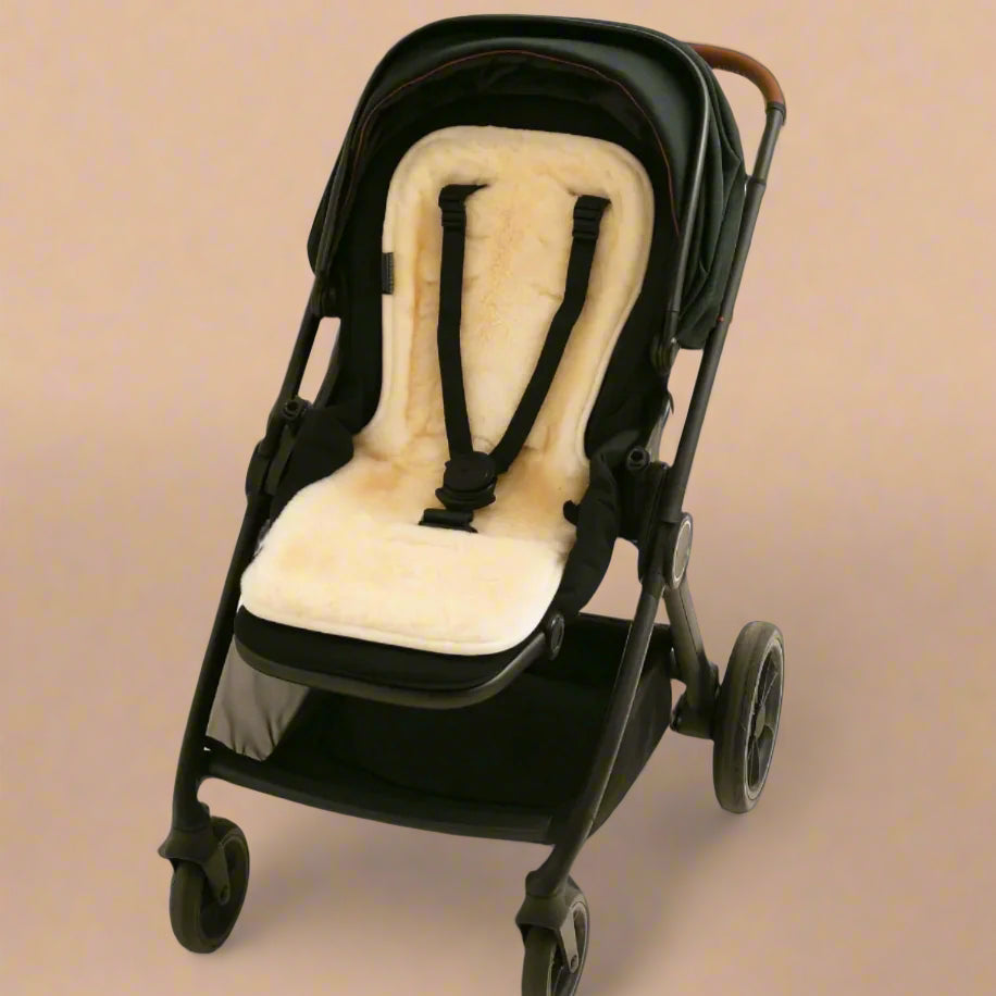 Naturally Sheepskins - Sheepskin Pram Liner - Original Natural - Mabel & Fox