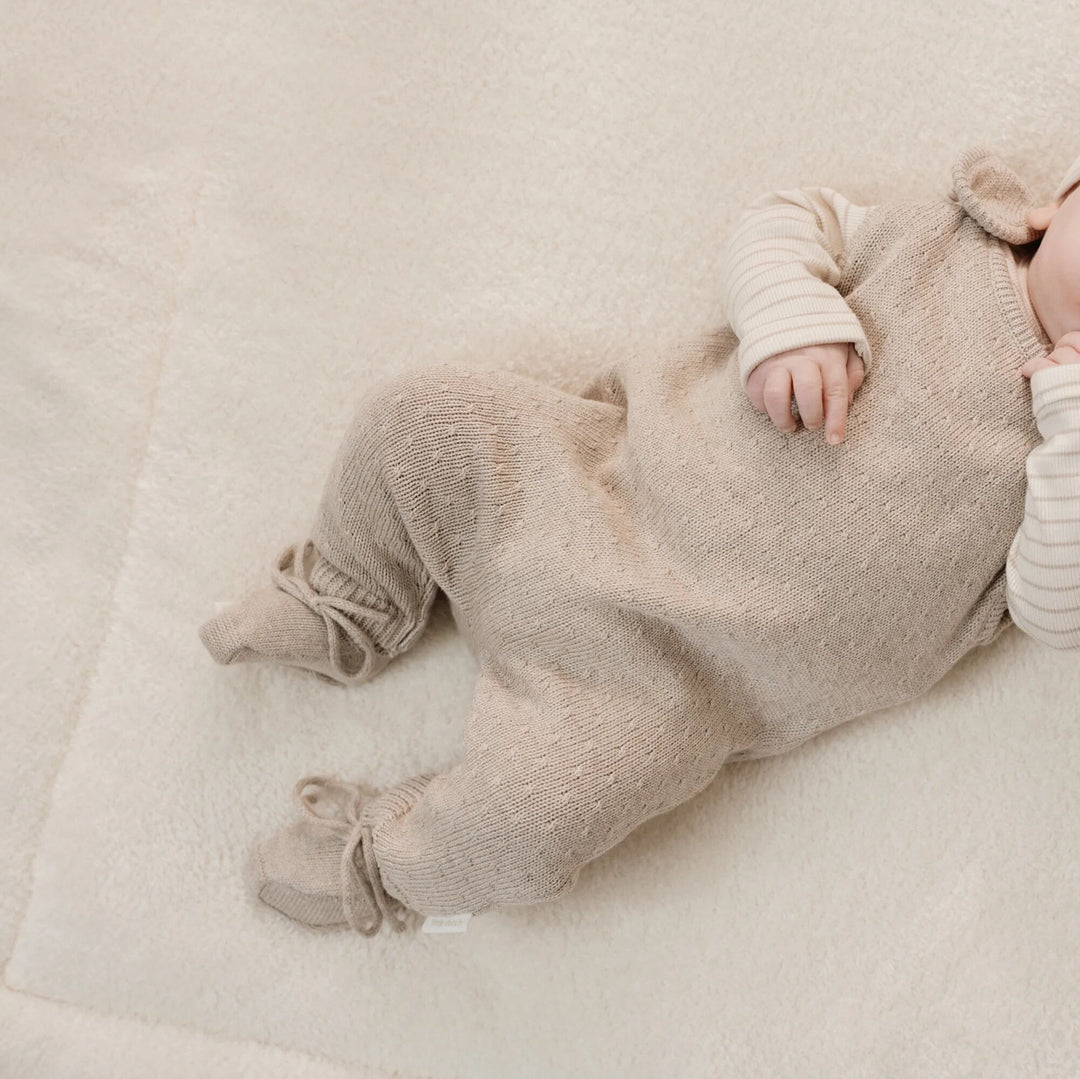 Little Dutch - Knitted Booties - Soft Beige Melee
