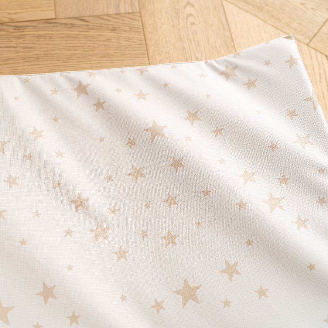 Mabel & Fox - Wedge Baby Changing Mat - Beige Stars