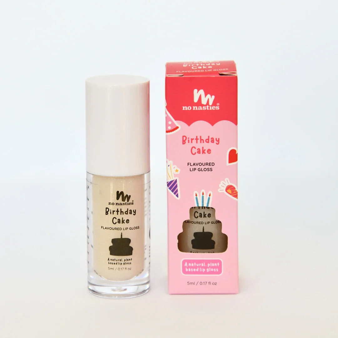 No Nasties – Kids Natural Lip Gloss – Birthday Cake - Mabel & Fox