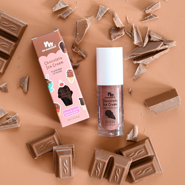 No Nasties – Kids Natural Lip Gloss – Chocolate Ice-Cream - Mabel & Fox
