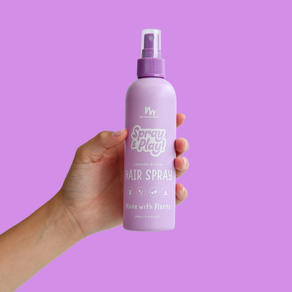No Nasties – SLiCK KiDS™ Plant Based Hair Spray – Lavender & Fresh Lime 200ml - Mabel & Fox