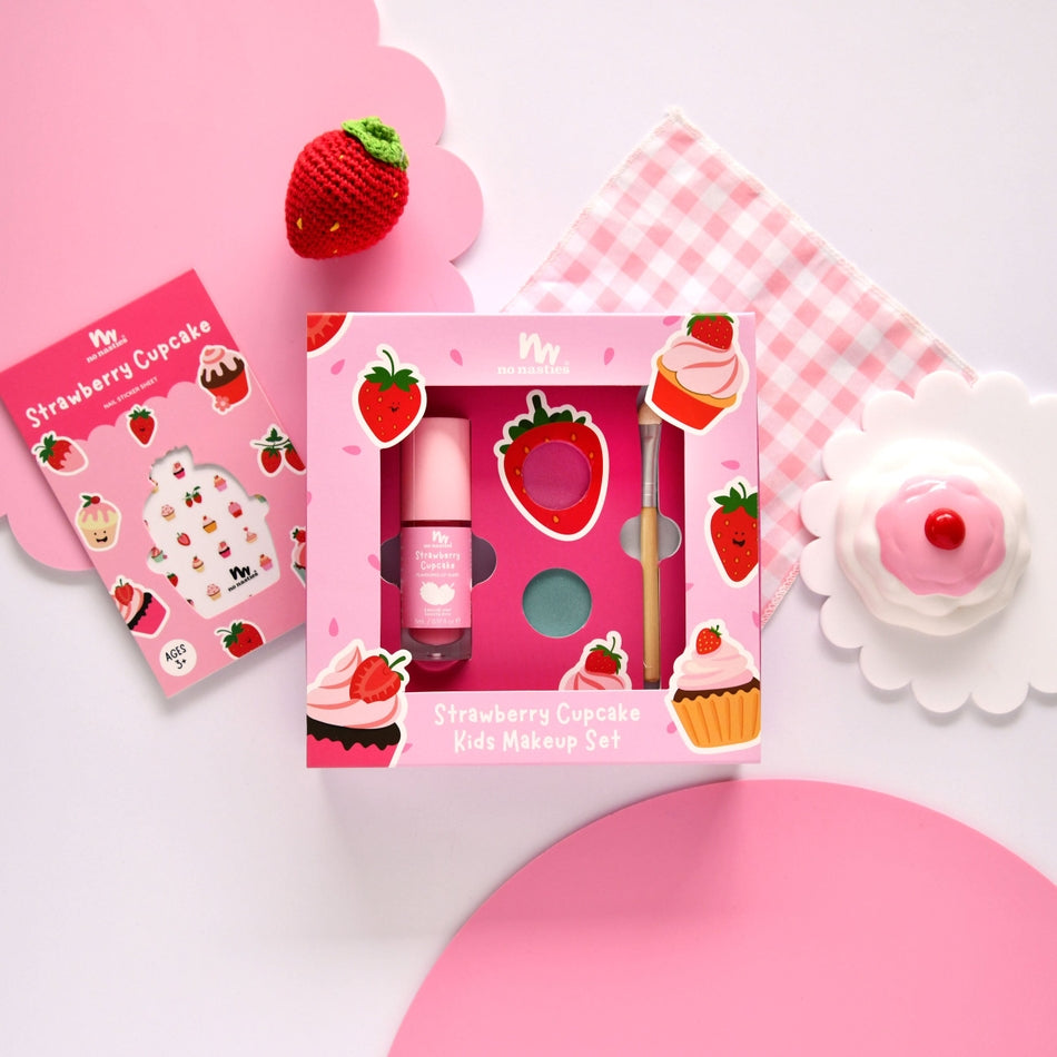 No Nasties – Strawberry Cupcake Gift Set - Mabel & Fox