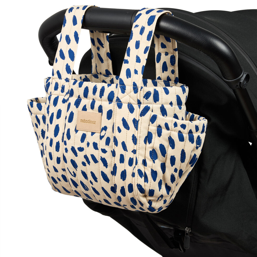 Nobodinoz - Hyde Park Stroller Organiser - Leonie Blue - Mabel & Fox